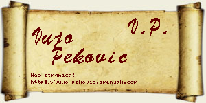Vujo Peković vizit kartica